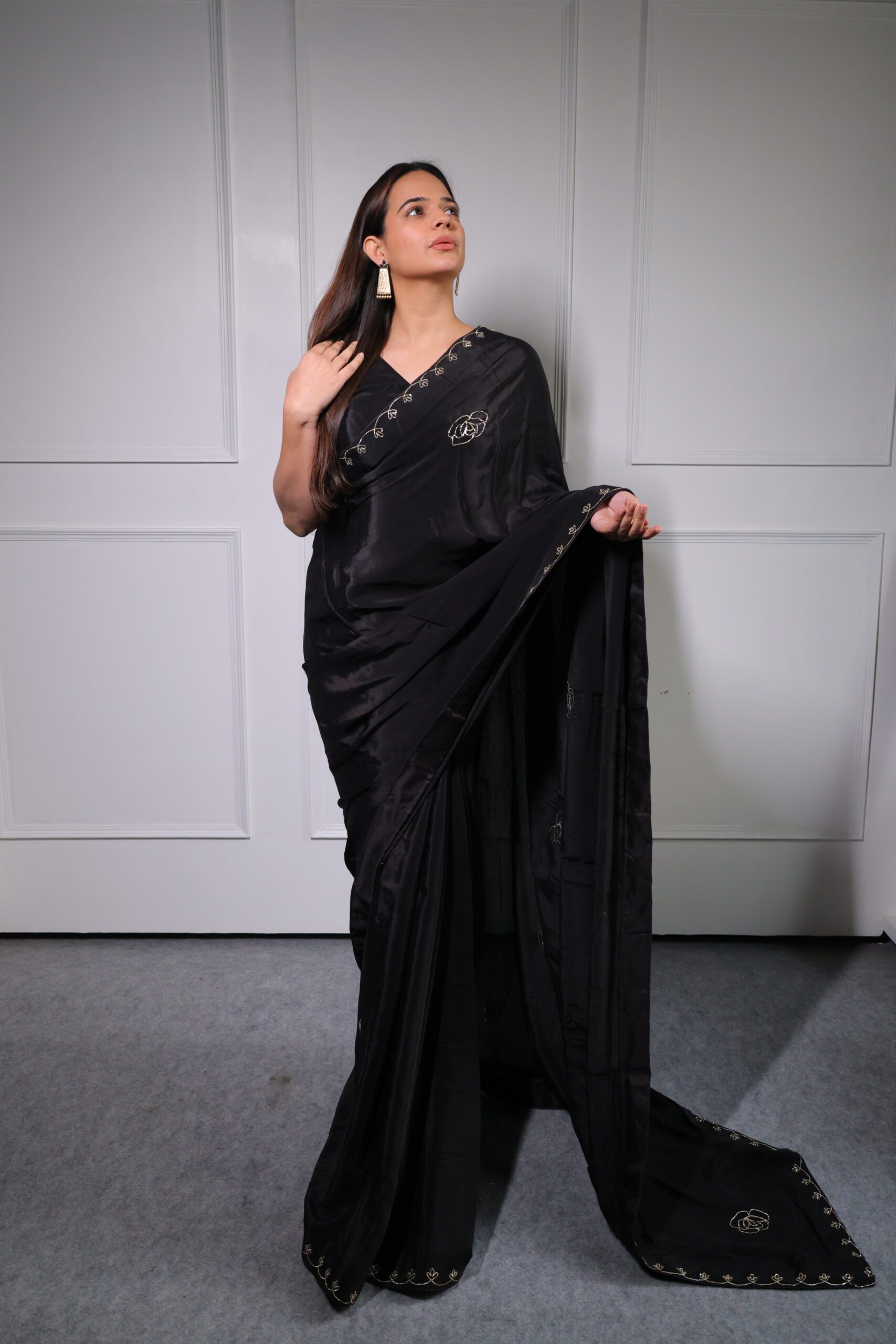 Black Organza Saree